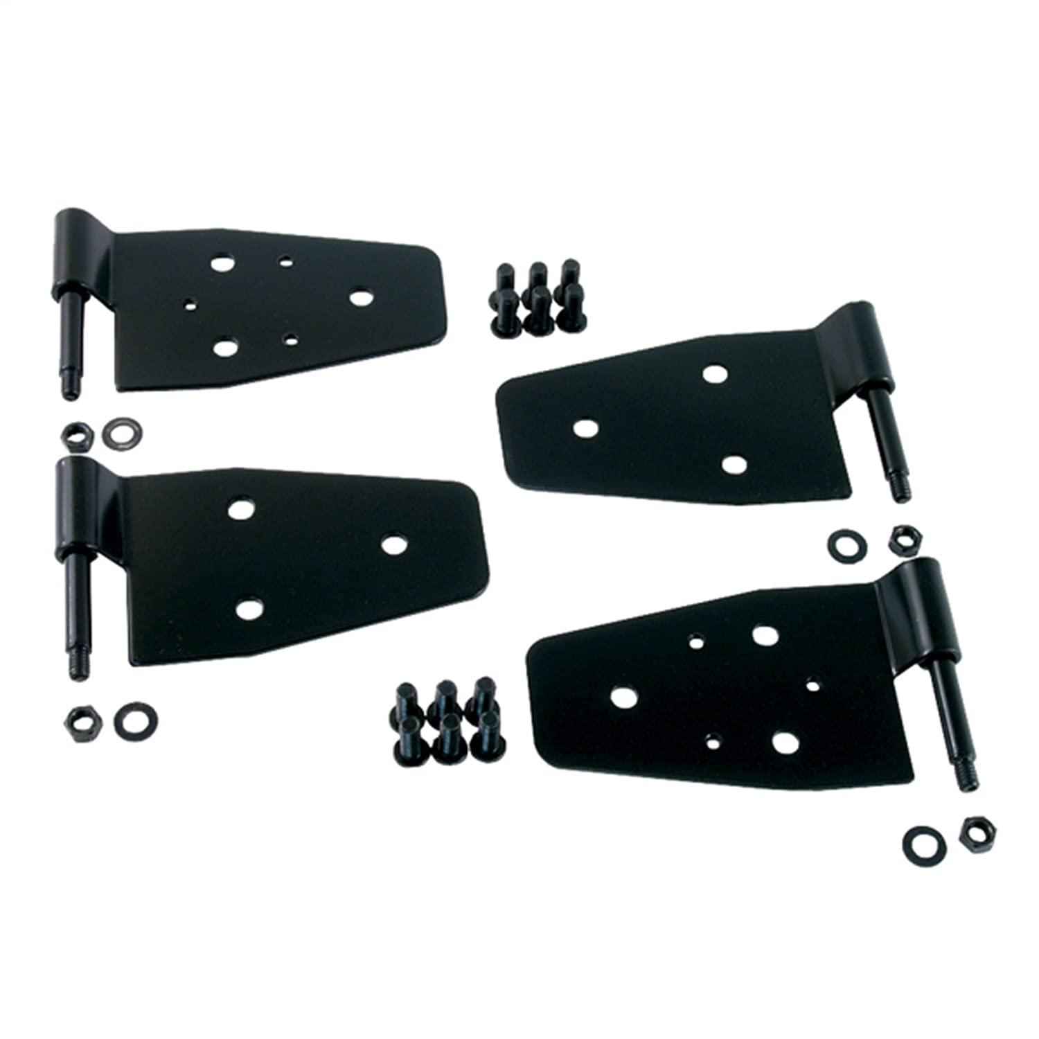 RUGGED RIDGE 11202.01 Door Hinge Kit | Black, Steel, 4 Piece Set Fits 1987-1995 Jeep Wrangler YJ; 1997-2006 Jeep Wrangler TJ; 2004-2006 Jeep Wrangler LJ - High quality product image showing RUGGED RIDGE 11202.01 Door Hinge Kit | Black, Steel, 4 Piece Set Fits 1987-1995 Jeep Wrangler YJ; 1997-2006 Jeep Wrangler TJ; 2004-2006 Jeep Wrangler LJ details and features