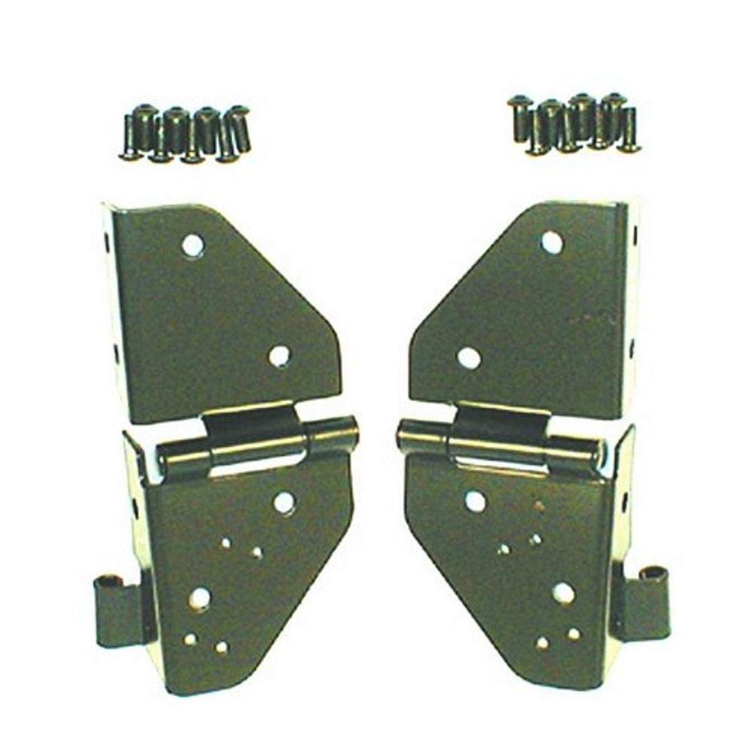 RUGGED RIDGE 11209.01 Windshield Hinge Kit, Black Fits 1976-1986 Jeep CJ; 1987-1995 Jeep Wrangler YJ - The Twister Group Tools product