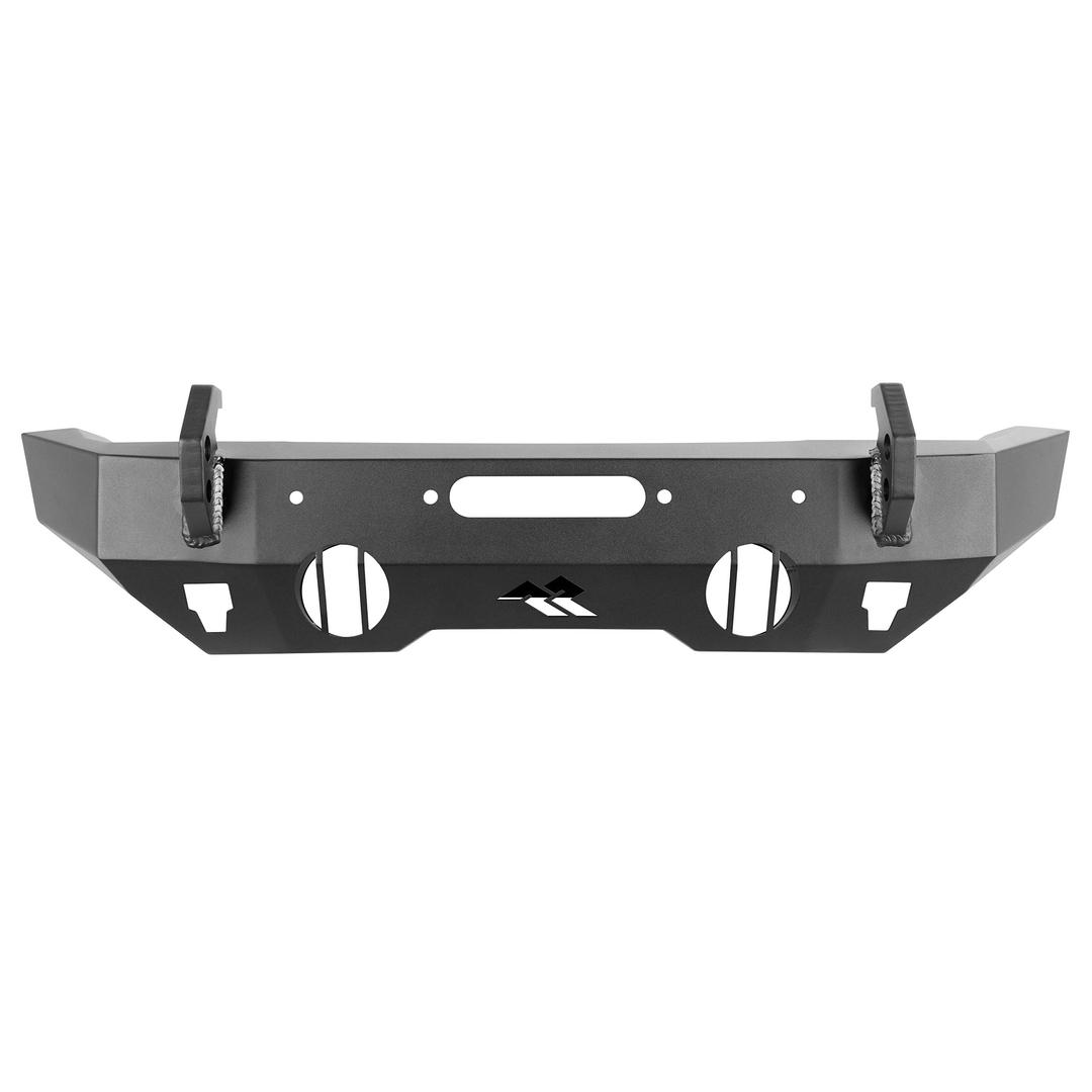RUGGED RIDGE 11540.32 HD Bumper, Front | Stubby, Steel, Textured Black Fits 2018-2024 Jeep Wrangler JL; 2020-2024 Jeep Gladiator JT - The Twister Group Tools product