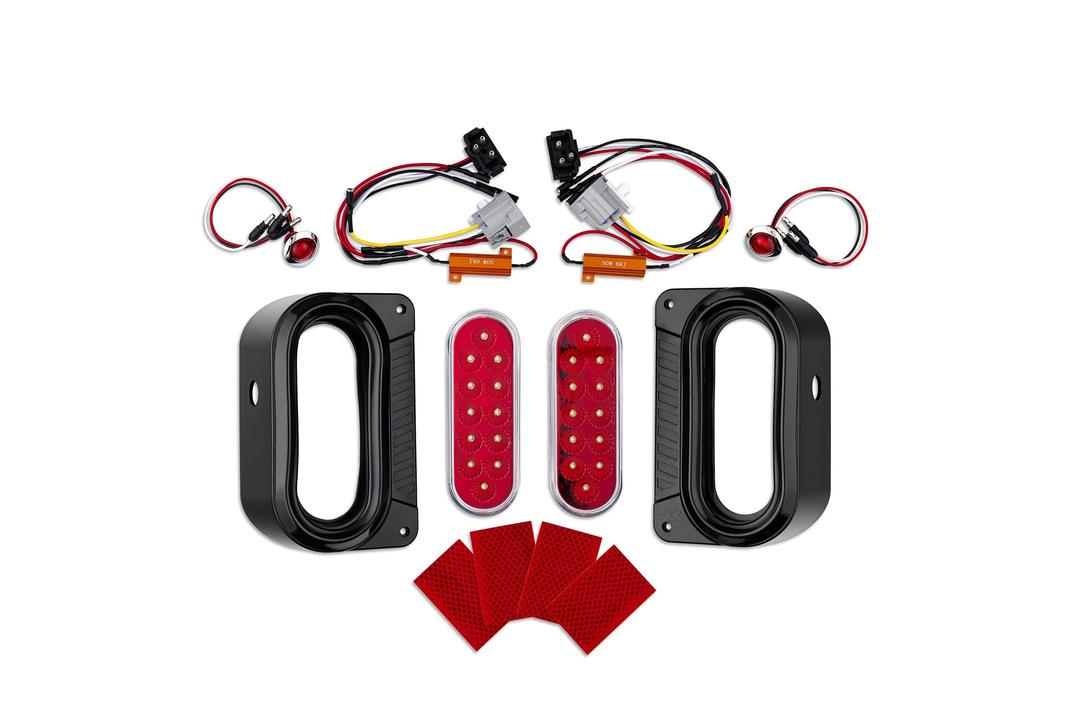 RUGGED RIDGE 11652.03 LED Tail Light Kit for Wrangler JK | Flush Mount, Plug-N-Play, Black Fits 2007-2018 Jeep Wrangler JK/JKU - The Twister Group Tools product