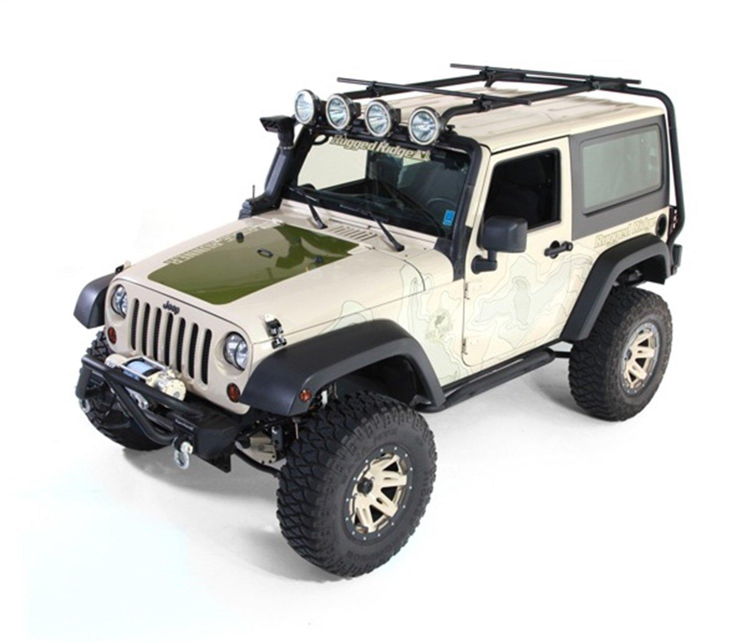 RUGGED RIDGE 11703.01 Sherpa Roof Rack Fits 2007-2018 Jeep Wrangler JK 2-Door - High quality product image showing RUGGED RIDGE 11703.01 Sherpa Roof Rack Fits 2007-2018 Jeep Wrangler JK 2-Door details and features