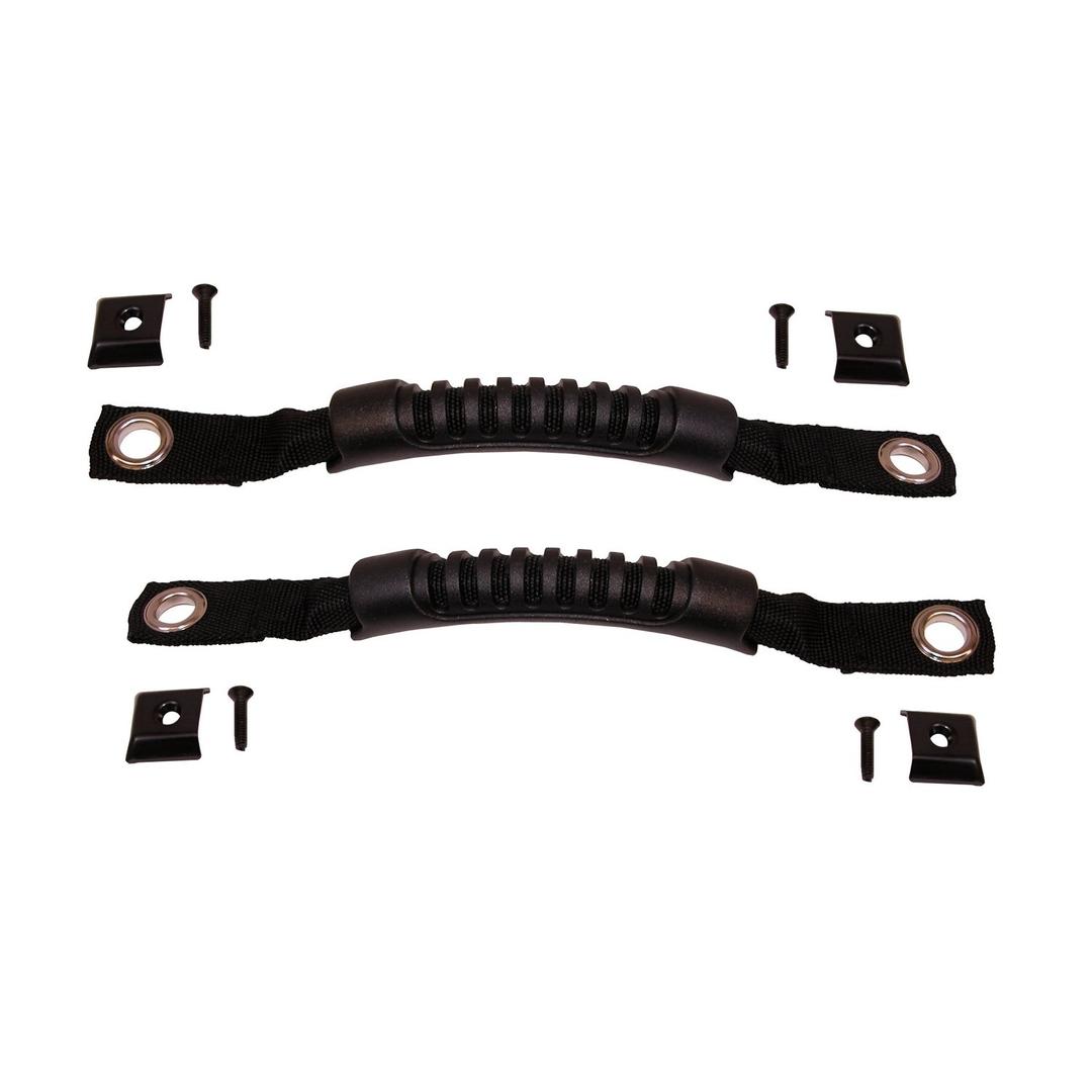 RUGGED RIDGE 11825.01 Door Pull Straps Fits 1976-1995 Jeep CJ & Wrangler YJ, Black - The Twister Group Tools product