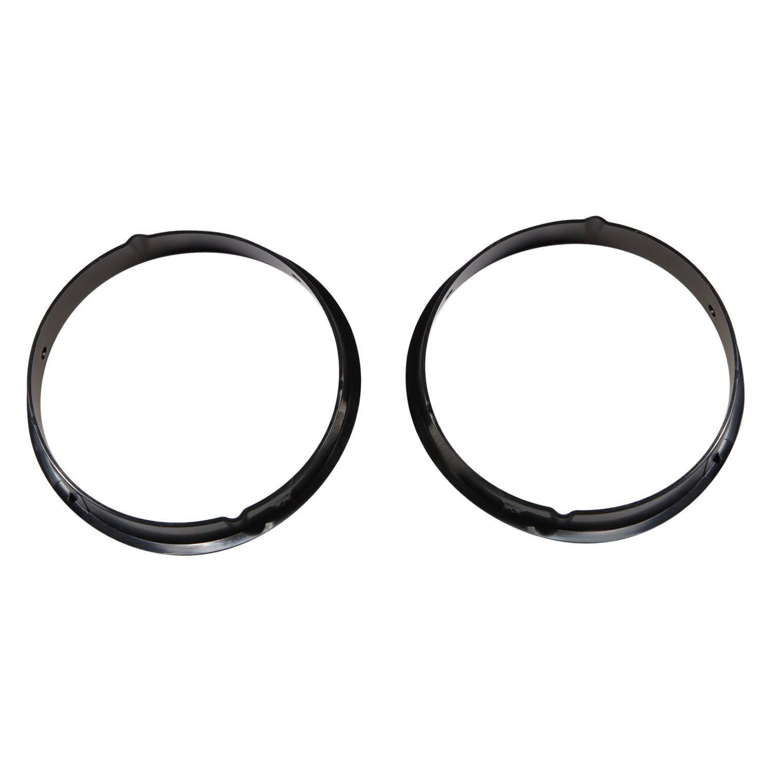 RUGGED RIDGE 12419.23 Headlight Bezel Kit, Black Fits 1997-2006 Jeep Wrangler TJ - High quality product image showing RUGGED RIDGE 12419.23 Headlight Bezel Kit, Black Fits 1997-2006 Jeep Wrangler TJ details and features
