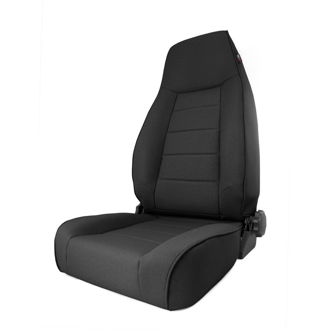 RUGGED RIDGE 13412.15 Seat, High-Back, Front, Reclinable, Black Denim Fits 1997-2006 Jeep Wrangler TJ - The Twister Group Tools product