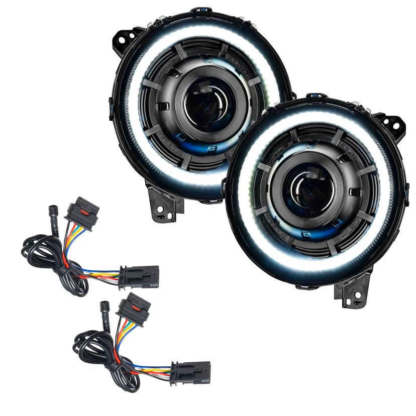 ORACLE LIGHTING 5839-023 Lighting OCULUS Switchback BI-LED Projector Headlights for 2018-2024 Jeep Wrangler JL / 2020-2024 Gladiator JT