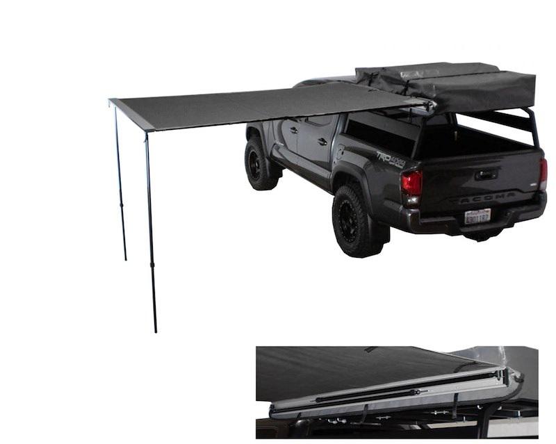 OVERLAND 18049909 Awning; Nomadic; Bag Awning; Roof Rack Mounting; Manual; 98.5 Inch X 78.5 Inch; 53 Square Feet of Cover; Poly Cotton; With Aluminum Poles/ Shock Cords/ Stakes/ Travel Cover/ Bracket and Hardware/ Tie Down Kit - The Twister Group Tools product