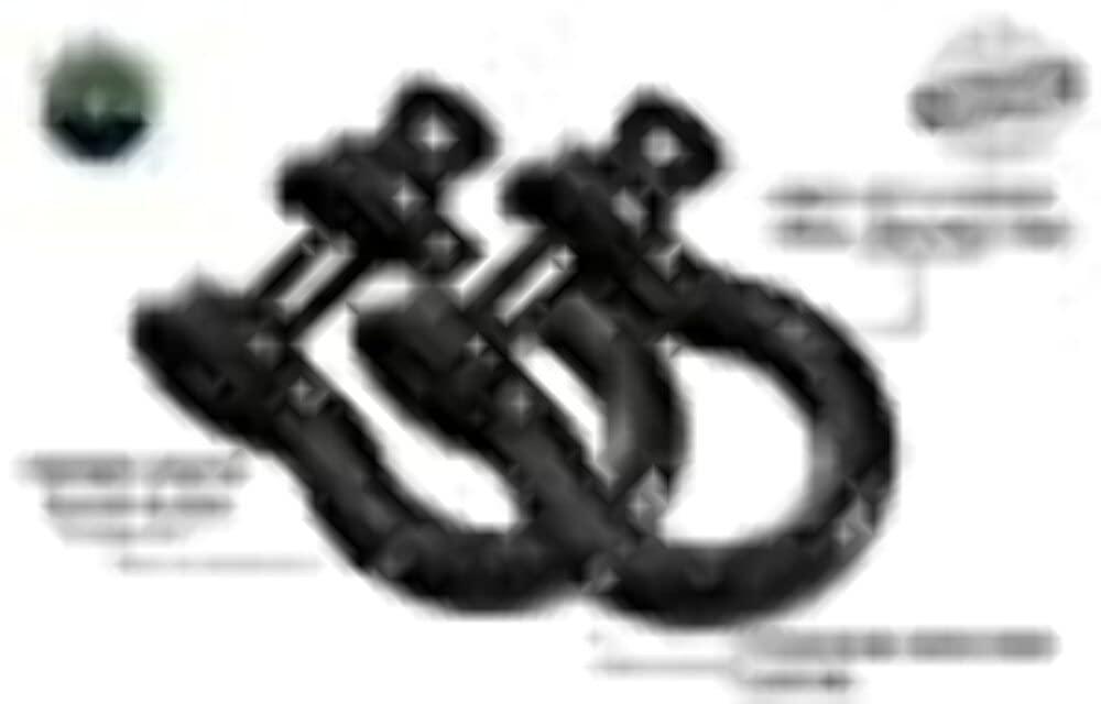 OVERLAND 19010201 Recovery Shackle 3/4 INCH 4.75 Ton Black, Pair - The Twister Group Tools product