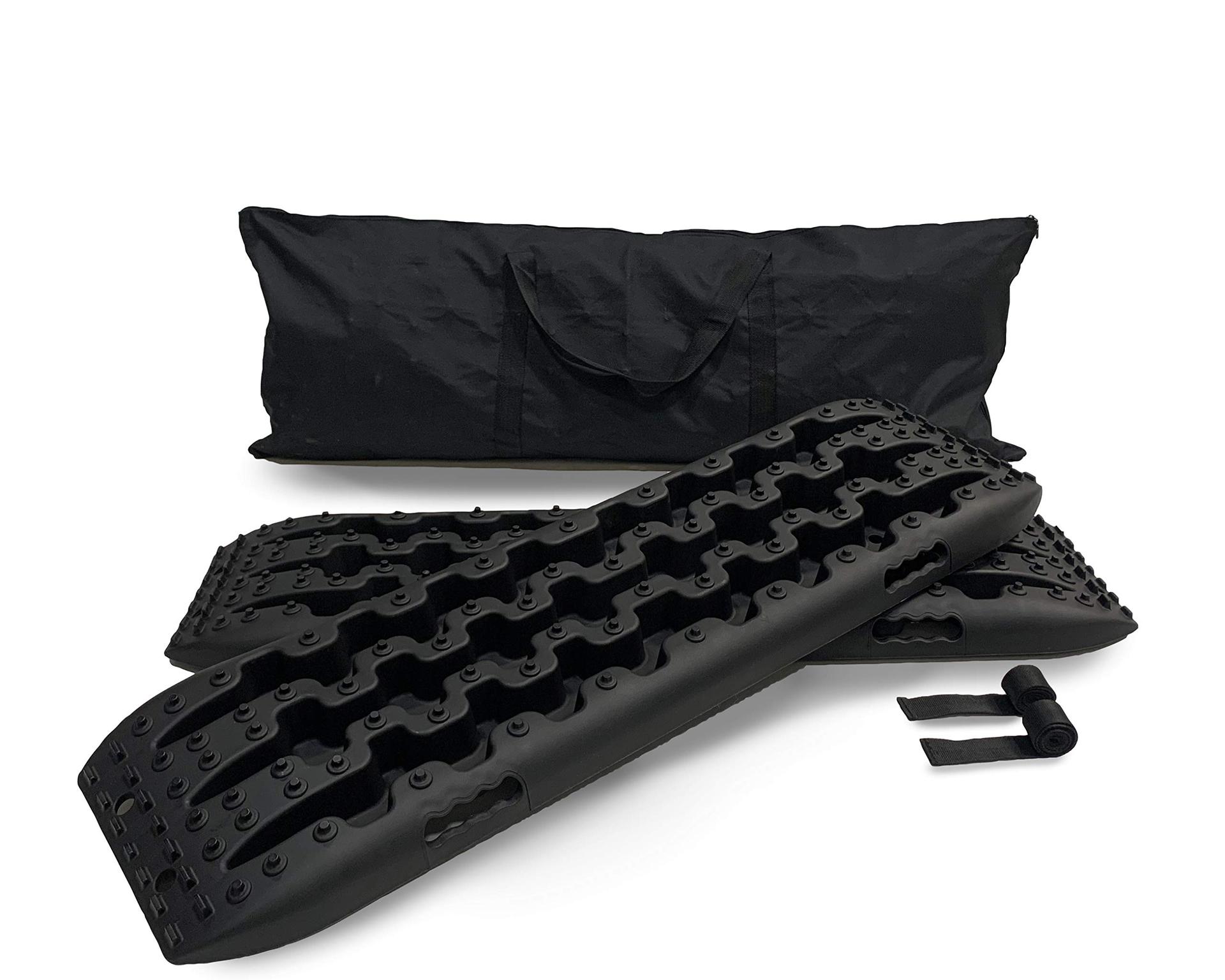 OVERLAND 19169910 OVS Recovery Ramp with Pull Strap and Storage Bag - Black/Black Universal - High quality product image showing OVERLAND 19169910 OVS Recovery Ramp with Pull Strap and Storage Bag - Black/Black Universal details and features