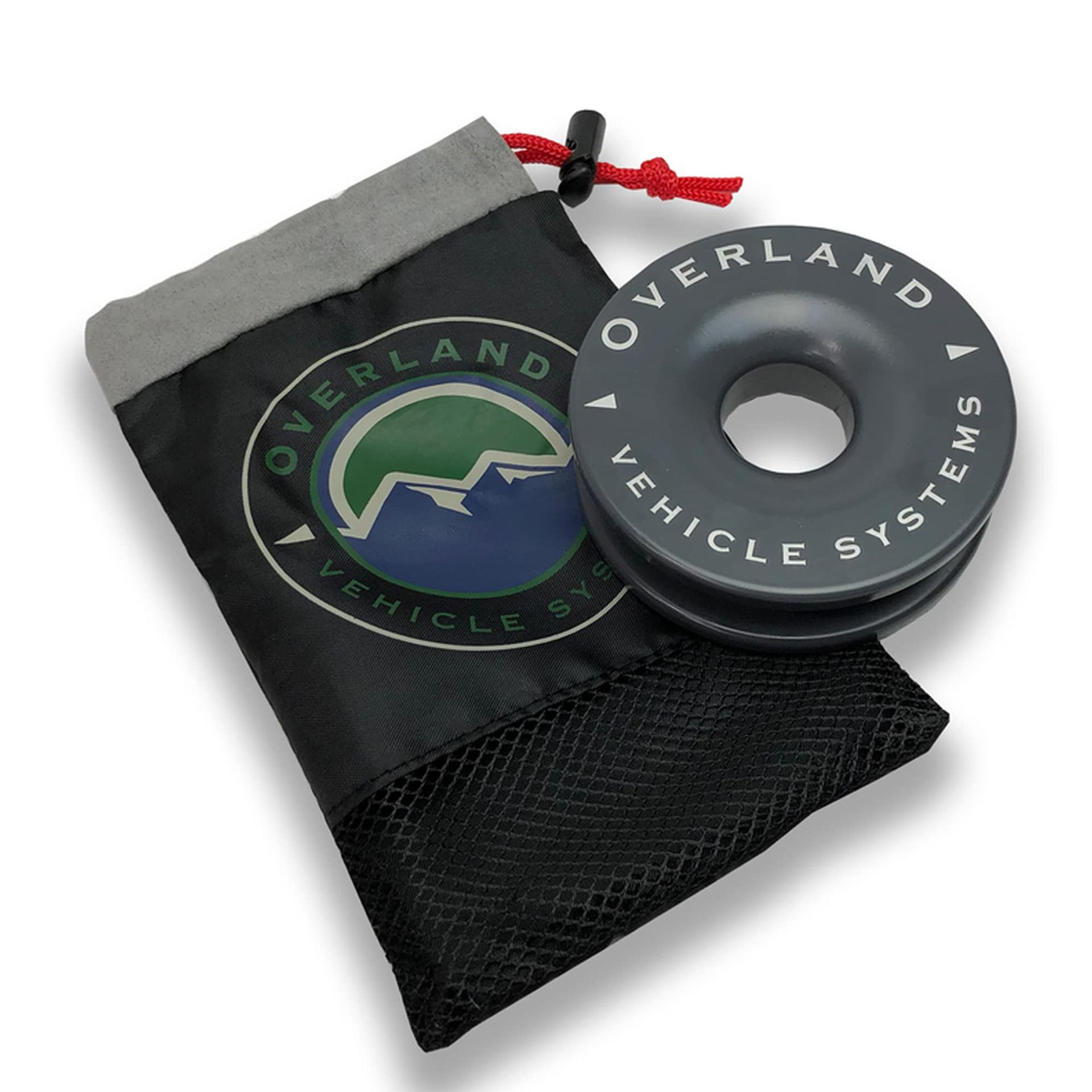 OVERLAND 19230003 Recovery Ring 4.00 INCH 41,000 lb. Gray With Storage Bag - High quality product image showing OVERLAND 19230003 Recovery Ring 4.00 INCH 41,000 lb. Gray With Storage Bag details and features