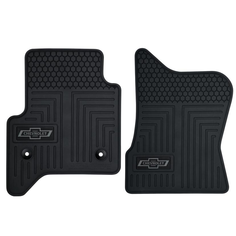 PLASTICOLOR 001795R01 Chevrolet Custom Factory Fit Front Vehicle Floor Mats Model Years 2014-2018 Black