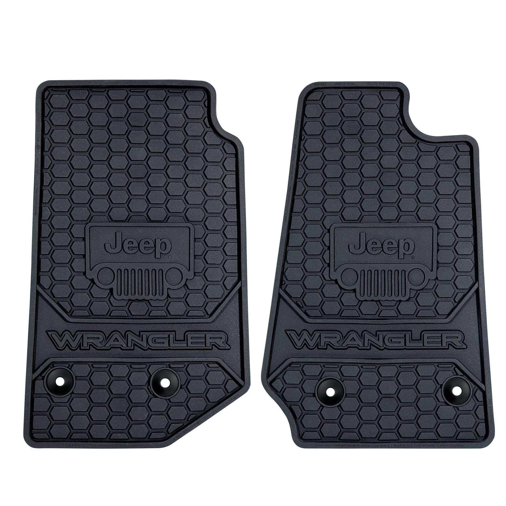PLASTICOLOR 001803R01 Jeep Custom Factory Fit Front Vehicle Floor Mats Model Years 2014-2018 Black - High quality product image showing PLASTICOLOR 001803R01 Jeep Custom Factory Fit Front Vehicle Floor Mats Model Years 2014-2018 Black details and features