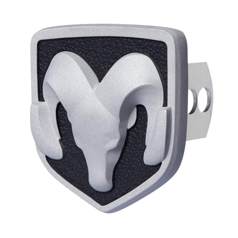 PLASTICOLOR 002294R01 RAM Head Gray 3-Dimensional Hitch Plug