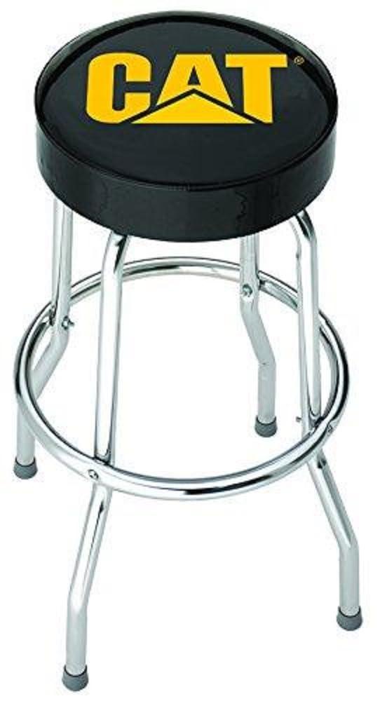PLASTICOLOR 004776R01 Caterpillar CAT Logo Garage Stool, Black - High quality product image showing PLASTICOLOR 004776R01 Caterpillar CAT Logo Garage Stool, Black details and features