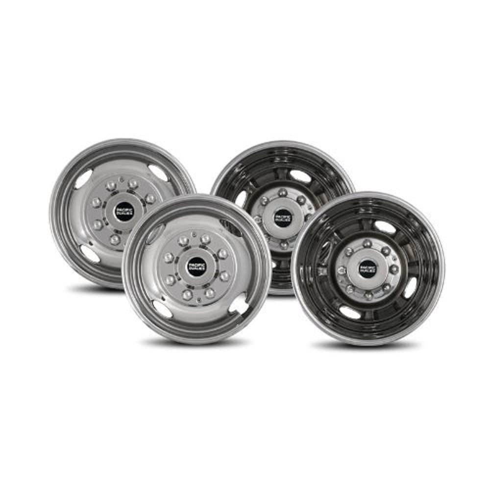 PACIFIC DUALIES 38-1608 Polished 16 Inch 8 Lug Stainless Steel Wheel Simulator Kit for 1974-2000 Chevy GMC 3500, 1974-1998 Ford F350, 2008-2021 Ford E350/E450 Van, 1974-1999 Dodge Ram 3500 - High quality product image showing PACIFIC DUALIES 38-1608 Polished 16 Inch 8 Lug Stainless Steel Wheel Simulator Kit for 1974-2000 Chevy GMC 3500, 1974-1998 Ford F350, 2008-2021 Ford E350/E450 Van, 1974-1999 Dodge Ram 3500 details and features