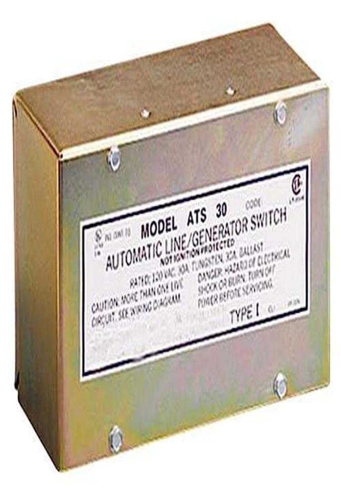 PARALLAX POWER ATS301 Power Transfer Switch; Power Transfer Switch Relay; Transfer Power Between Shoreline And RV Generator; Automatic; 120 Volt AC; 30 Amps; Screw Terminal; 6 Inch Height x 4-1/8 Inch Width x 4-7/16 Inch Depth - High quality product image showing PARALLAX POWER ATS301 Power Transfer Switch; Power Transfer Switch Relay; Transfer Power Between Shoreline And RV Generator; Automatic; 120 Volt AC; 30 Amps; Screw Terminal; 6 Inch Height x 4-1/8 Inch Width x 4-7/16 Inch Depth details and features