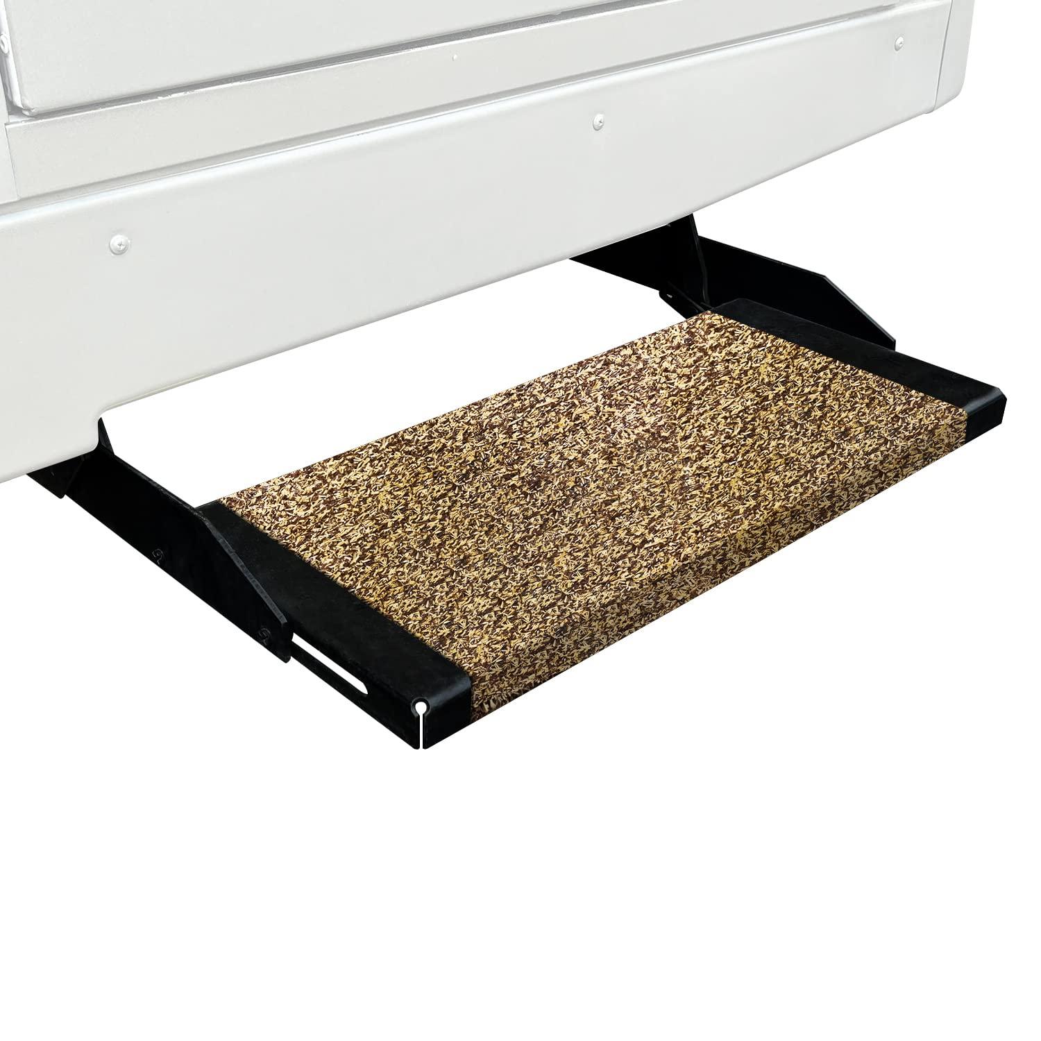 PREST-O-FIT 2-0041 Wraparound Step Rugs, 18 INCH - Brown - High quality product image showing PREST-O-FIT 2-0041 Wraparound Step Rugs, 18 INCH - Brown details and features