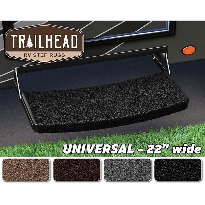 PREST-O-FIT 2-0223 Obsidian Black RV Step Rug