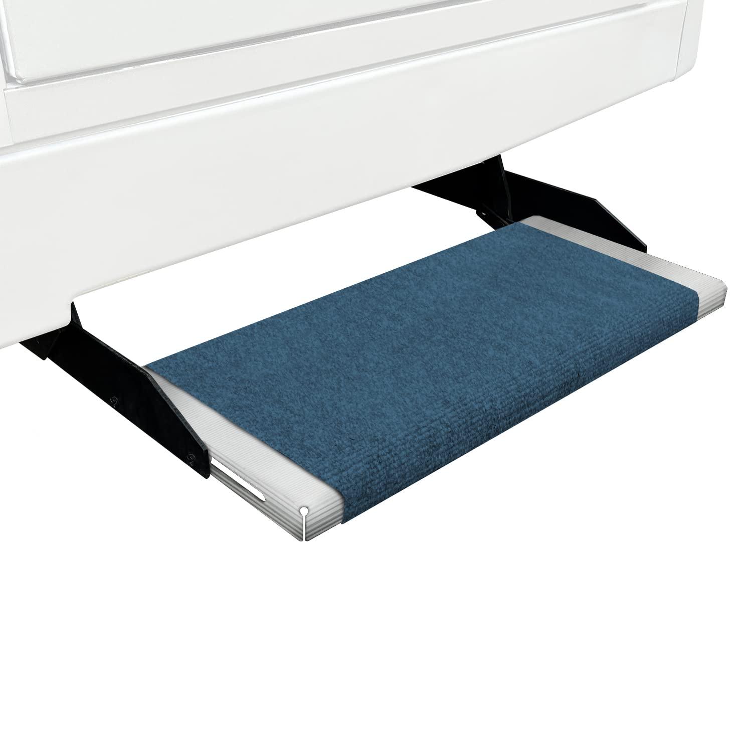 PREST-O-FIT 2-0352 Outrigger RV Step Rug Atlantic Blue 23 In. Wide, 22 - Inch X 23 - Inch - High quality product image showing PREST-O-FIT 2-0352 Outrigger RV Step Rug Atlantic Blue 23 In. Wide, 22 - Inch X 23 - Inch details and features