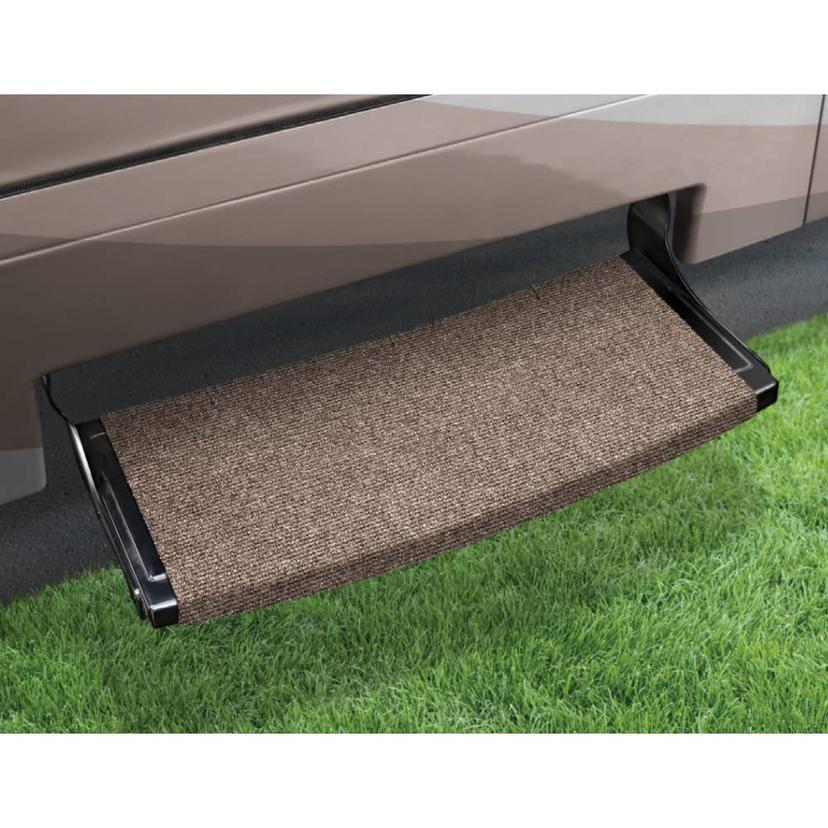 PREST-O-FIT 2-0381 Outrigger Radius XT RV Step Rug Walnut Brown 22 in. Wide