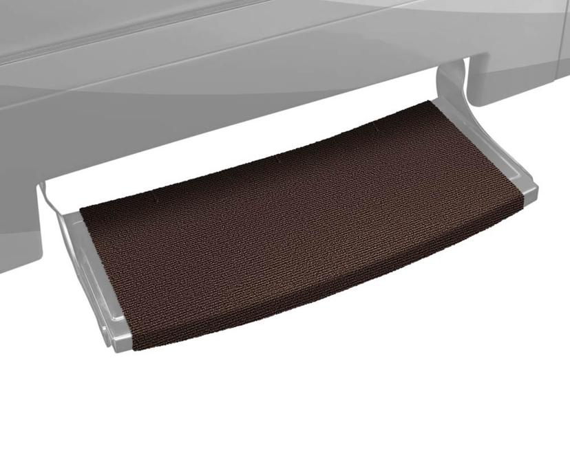 PREST-O-FIT 2-0385 Outrigger Radius XT RV Step Rug Chocolate Brown 22 in. Wide
