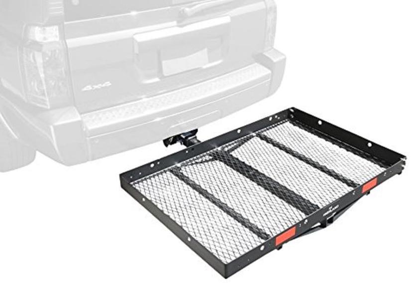 PRO SERIES 1040100 Solo Black 48 INCH x 32 INCH Hitch Mounted Cargo Carrier