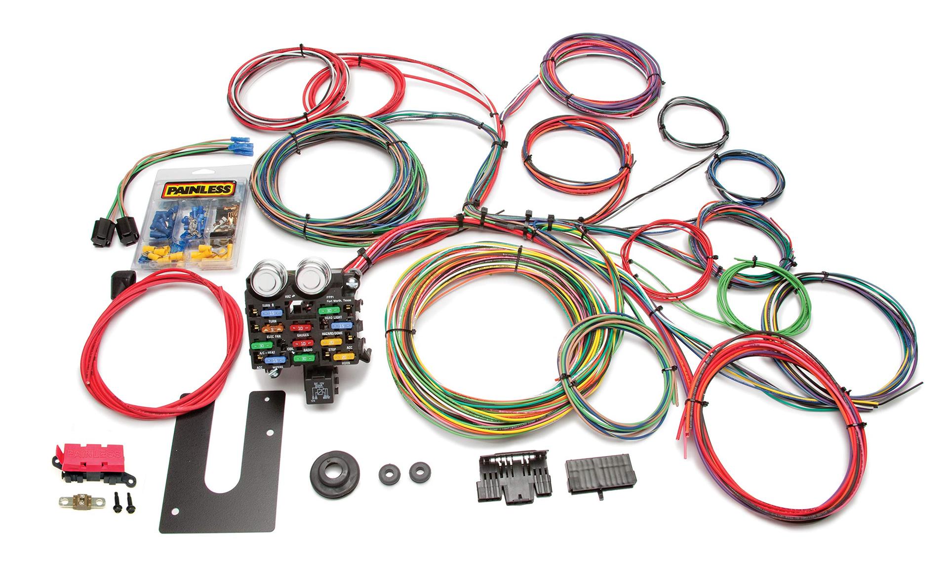 PAINLESS 10102 Performance Classic Customizable Chassis Harness, Key in Dash, 21 Circuits - High quality product image showing PAINLESS 10102 Performance Classic Customizable Chassis Harness, Key in Dash, 21 Circuits details and features