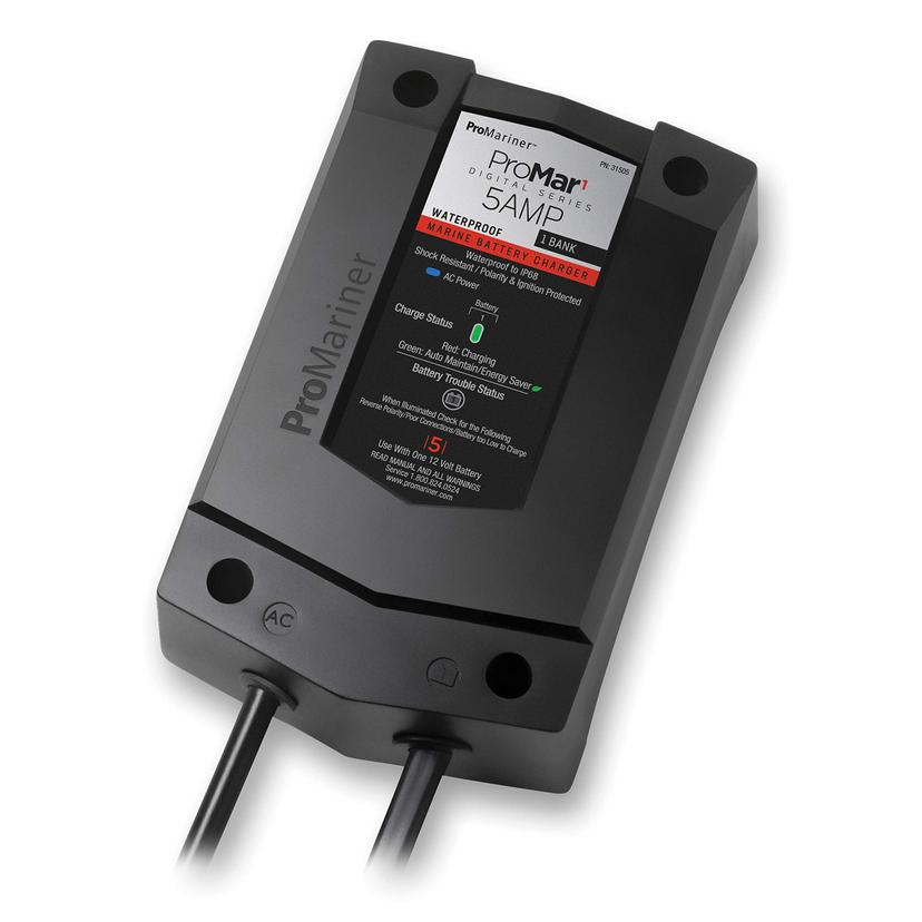 PROMARINER 31505 ProMar1 DS Generation 3 Digital Battery Charger - 5 Amp,Black