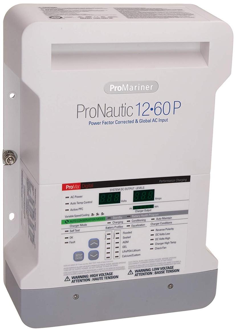 PROMARINER 63160 ProNauticP Series 1260P - 12 Volt, 60 Amp Battery Charger, Black