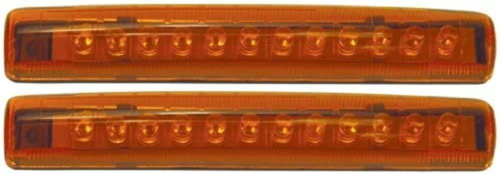 PACER PERFORMANCE 20-705 Amber Mini 12-Diode Single Row LED Brake Light with Amber Lens - Pair - High quality product image showing PACER PERFORMANCE 20-705 Amber Mini 12-Diode Single Row LED Brake Light with Amber Lens - Pair details and features
