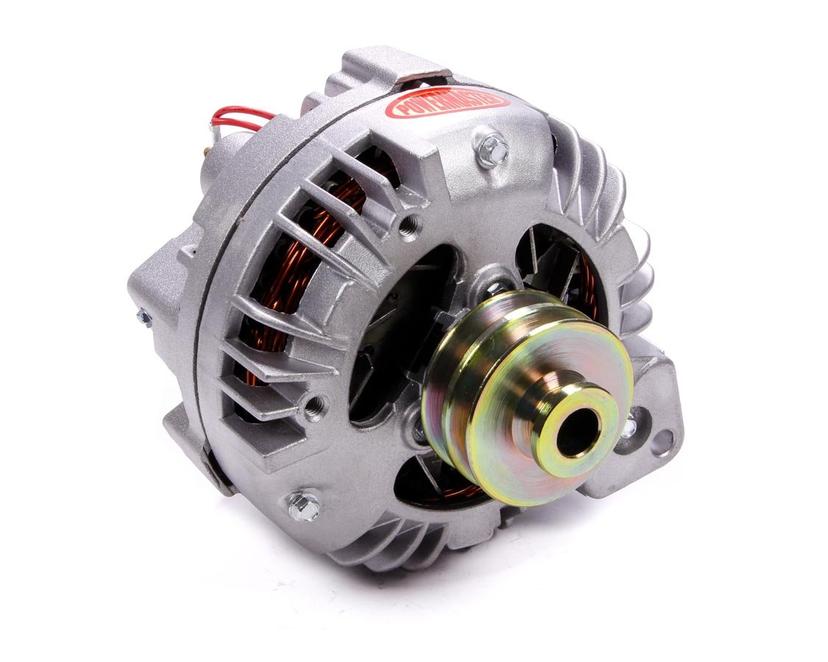 POWERMASTER 75091 Alternator Fits 1970-87 Chrysler Squareback 95 Amp 2V pulley 1 Wire Only Natural Finish Alternator