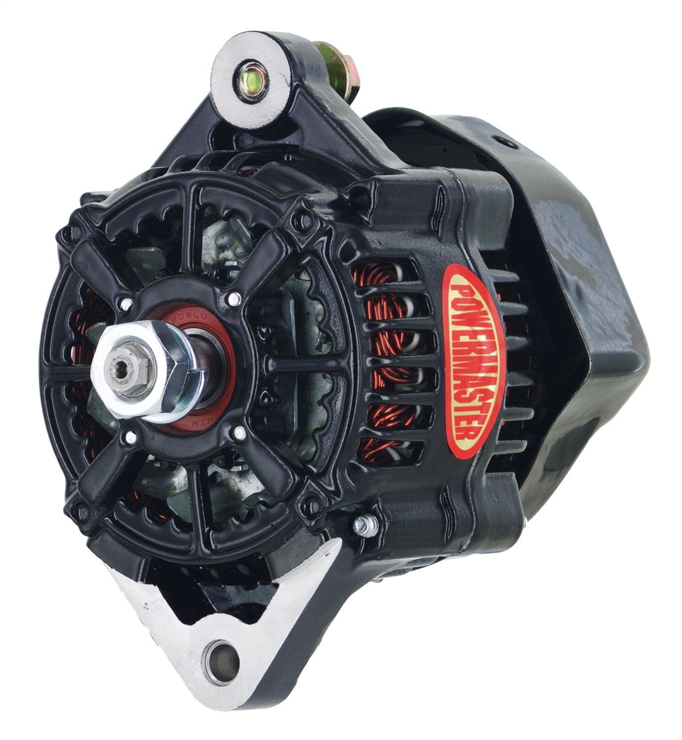 POWERMASTER 8163 Alternator (Denso Race 100mm Black 75A 12 Volt with 5.4 INCH Mount 1-Wire) - High quality product image showing POWERMASTER 8163 Alternator (Denso Race 100mm Black 75A 12 Volt with 5.4 INCH Mount 1-Wire) details and features