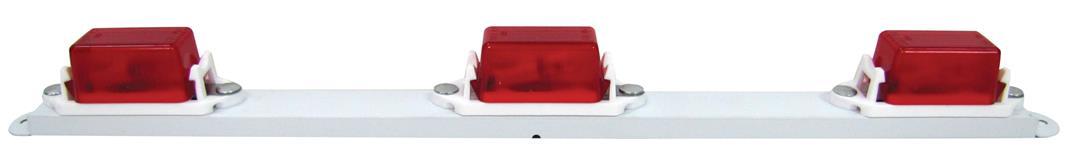 PETERSON 1073R 3 Light Id Bar Rectangular White Polyester Coated Steel Polybagged - High quality product image showing PETERSON 1073R 3 Light Id Bar Rectangular White Polyester Coated Steel Polybagged details and features