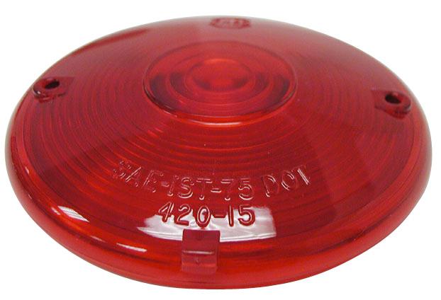 PETERSON 420-15 REPLACEMENT LENS RED, Replacement Lens Fits Peterson Light Series 428; Round; Red; Screw-On Mount