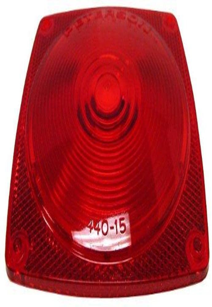 PETERSON 440-15 Replacement Lens for Combination Tail Light Red 4.5 inches