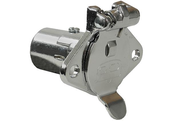 POLLAK 11410 Light Duty Chrome, 4-Pole Socket