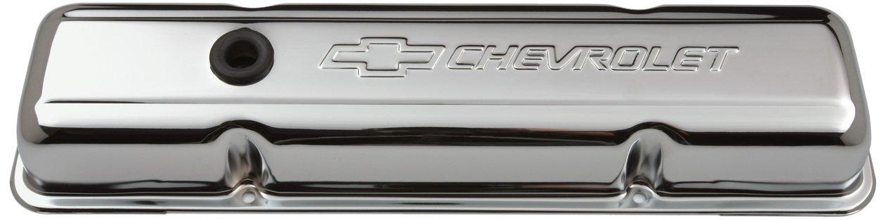 PROFORM 141-102 SBC Chrome Bowtie Valve Cover - Short with Baffle - High quality product image showing PROFORM 141-102 SBC Chrome Bowtie Valve Cover - Short with Baffle details and features