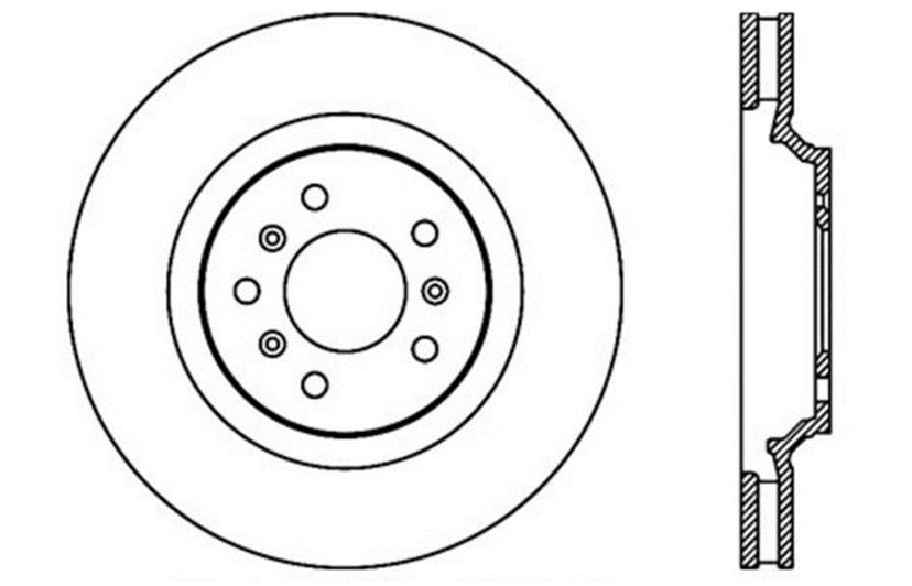 STOP TECH 127.62099L Sport Drilled/Slotted Brake Rotor (Front Left)