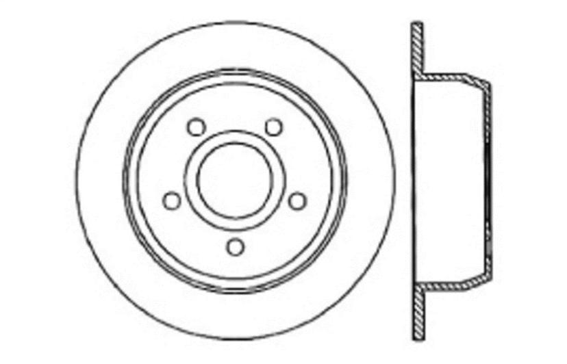 STOP TECH 127.67043R Sport Drilled/Slotted Brake Rotor (Rear Right)