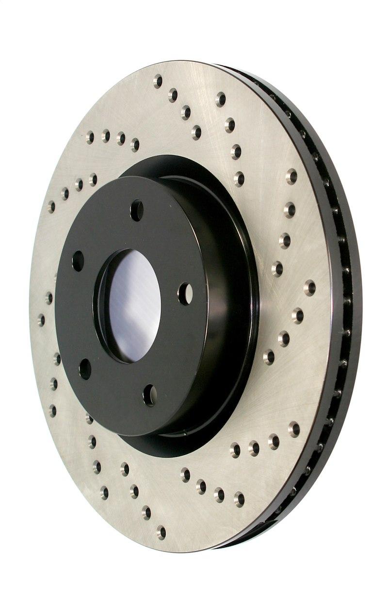 STOP TECH 128.22021R Brake Rotor; SportStop Cross Drilled; One Piece Design; Electro-Coated Cast Iron; Single - The Twister Group Tools product