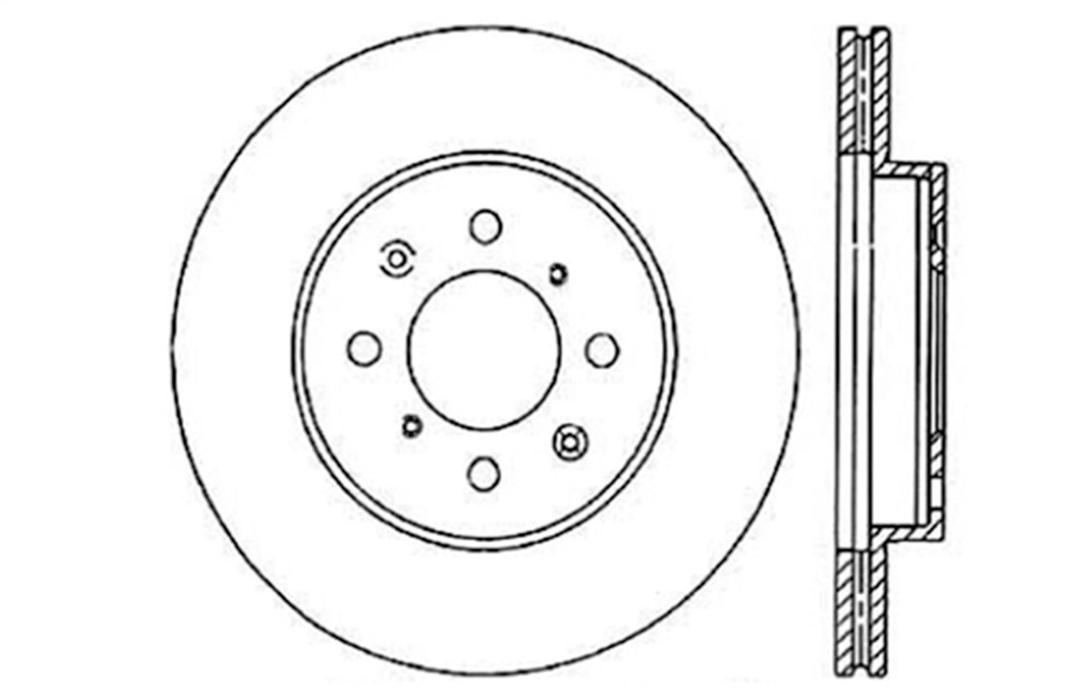 STOP TECH 128.40021L Front Left Sport Cross Drilled Brake Rotor - The Twister Group Tools product