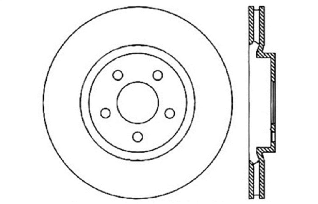 STOP TECH 128.63061R Sport Cross Drilled Brake Rotor; Front Right - The Twister Group Tools product