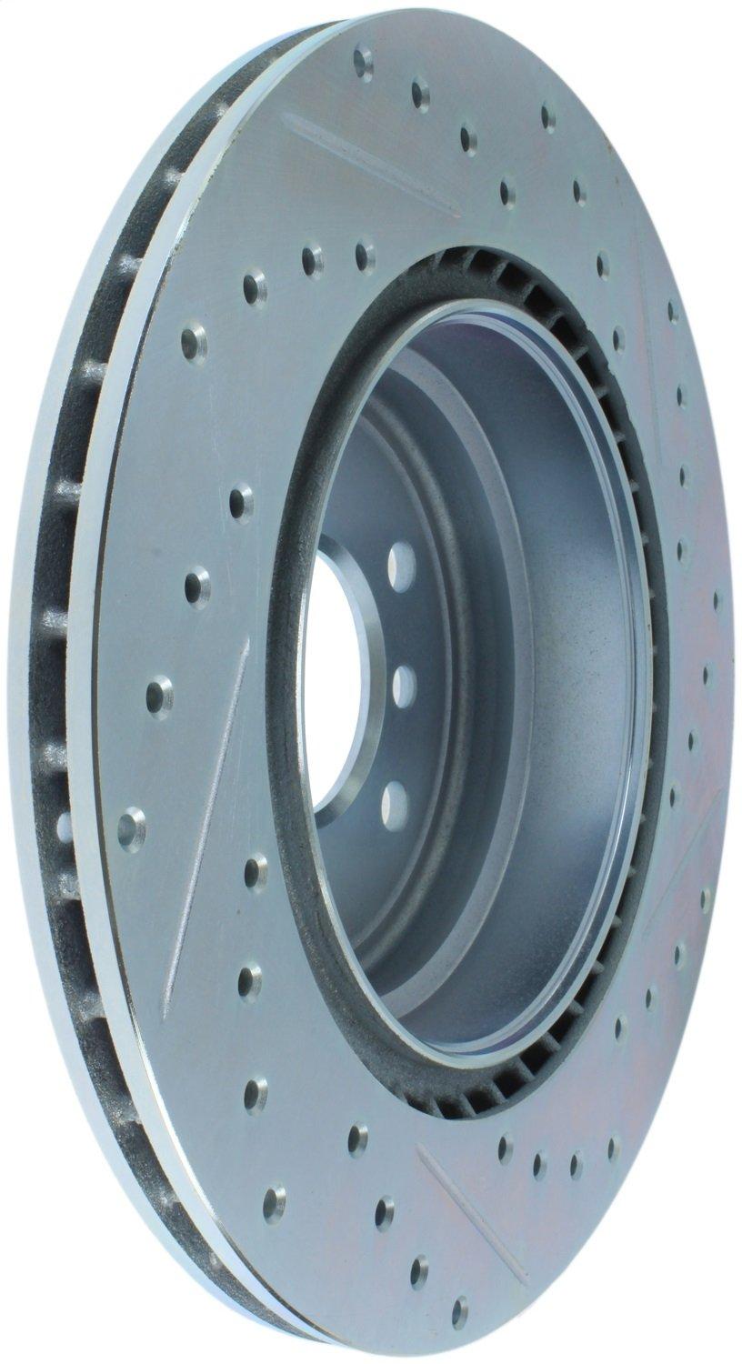 STOP TECH 227.34080R Select Sport Drilled and Slotted Brake Rotor; Rear Right - High quality product image showing STOP TECH 227.34080R Select Sport Drilled and Slotted Brake Rotor; Rear Right details and features