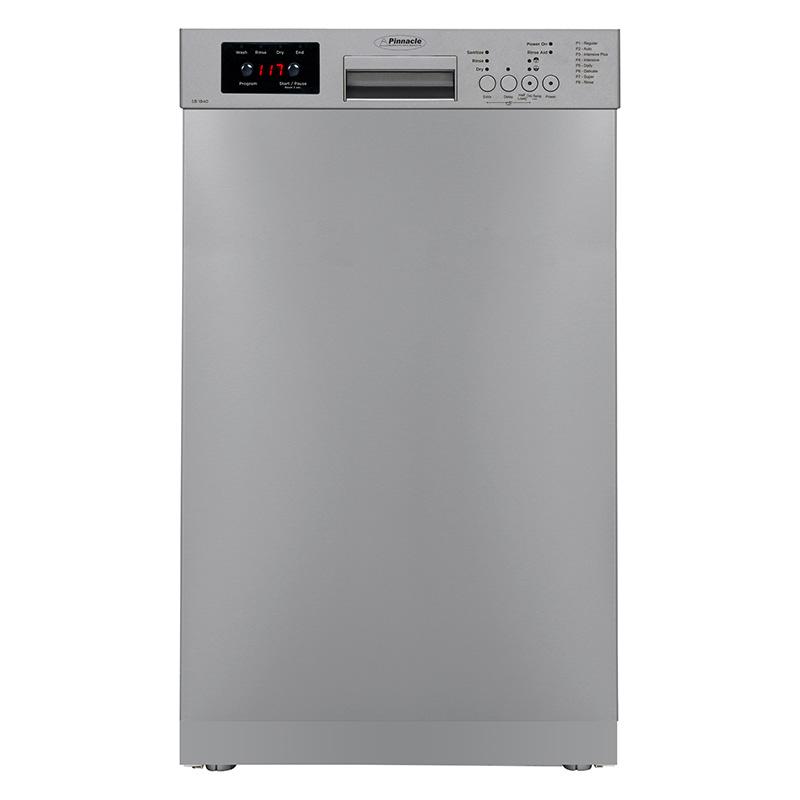 PINNACLE SB 1840 18 DISHWASHER, Under Counter Built-In; 10 Place Setting Capacity; 17.63 Inch Width x 22.44 Inch Depth x 32.28 Inch Height; Silver; 8 Cycle Wash; 1400 Watt Power; 12 Amp/ 120 Volt; 3.2 Gallon Per Cycle; 150 Degree Fahrenheit - High quality product image showing PINNACLE SB 1840 18 DISHWASHER, Under Counter Built-In; 10 Place Setting Capacity; 17.63 Inch Width x 22.44 Inch Depth x 32.28 Inch Height; Silver; 8 Cycle Wash; 1400 Watt Power; 12 Amp/ 120 Volt; 3.2 Gallon Per Cycle; 150 Degree Fahrenheit details and features