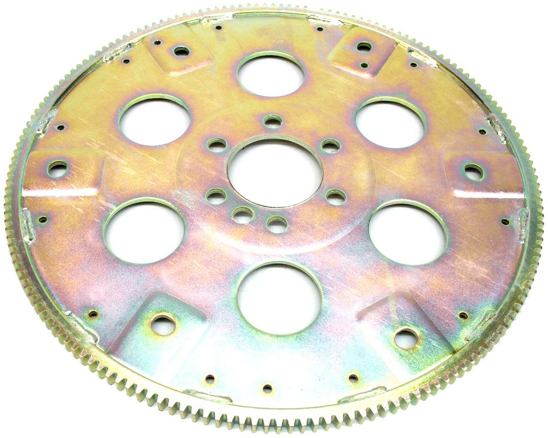 PRW 1835001 SFI-Rated Internal Balance 168 Teeth Chromoly Steel Flexplate for Chevy 1957-85, 90 Early, V6, Gold Irridate - The Twister Group Tools product