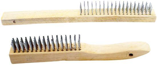 PERFORM TOOL 1450 Tough Steel Brushes with Wood Handle - Heavy Duty Wire Bristles for Rust Removal, Cleaning, and Surface Prep - High quality product image showing PERFORM TOOL 1450 Tough Steel Brushes with Wood Handle - Heavy Duty Wire Bristles for Rust Removal, Cleaning, and Surface Prep details and features