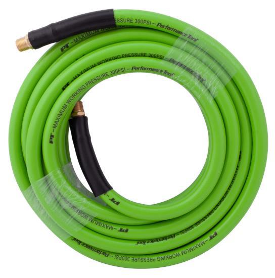 PERFORM TOOL M628 3/8-Inch x 25FT Hybrid Air Hose - Flexible, Durable, and Kink-resistant Air Hose for Professional and DIY Use - High quality product image showing PERFORM TOOL M628 3/8-Inch x 25FT Hybrid Air Hose - Flexible, Durable, and Kink-resistant Air Hose for Professional and DIY Use details and features