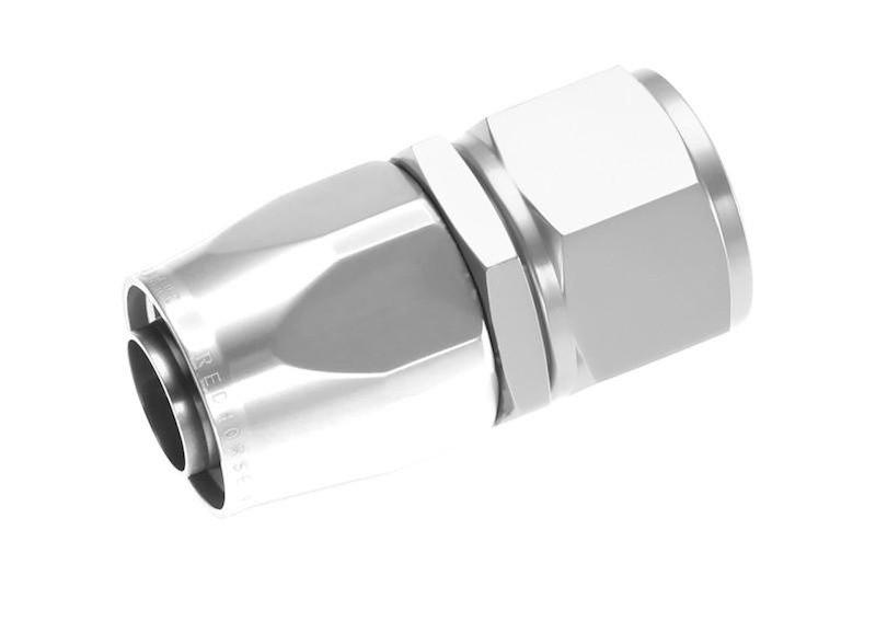 REDHORSE 1000-06-5 Hose End Fitting; 1000 Series; -6 AN Hose; -6 AN Outlet; Straight; Anodized; Clear; Aluminum; Single - High quality product image showing REDHORSE 1000-06-5 Hose End Fitting; 1000 Series; -6 AN Hose; -6 AN Outlet; Straight; Anodized; Clear; Aluminum; Single details and features
