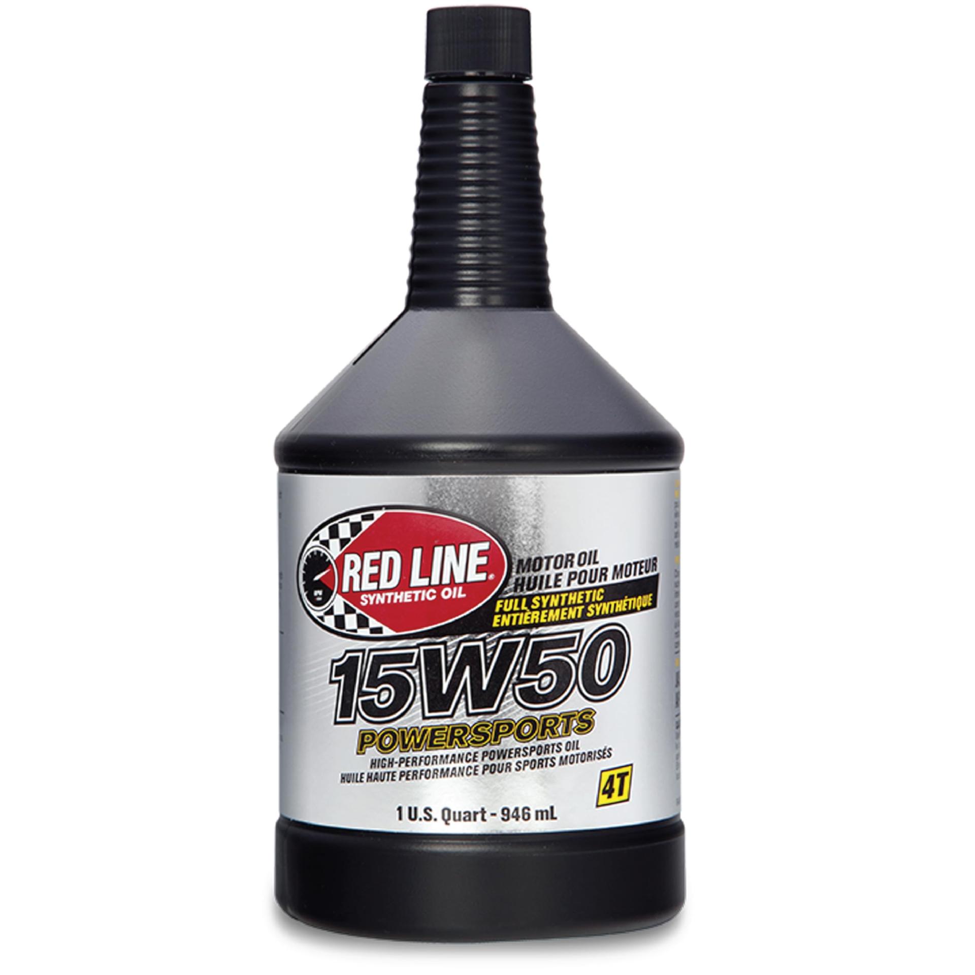 RED LINE 42104 15W50 Powersports Motor Oil - 1 Quart Bottle - High quality product image showing RED LINE 42104 15W50 Powersports Motor Oil - 1 Quart Bottle details and features
