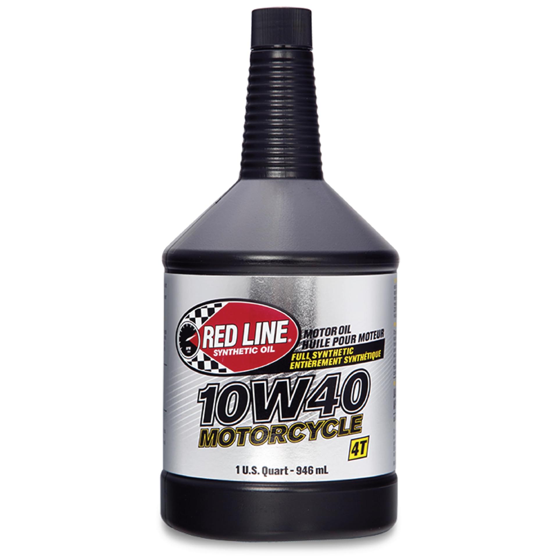 RED LINE 42404 10W40 Synthetic Motorcycle Motor Oil - 1 Quart - High quality product image showing RED LINE 42404 10W40 Synthetic Motorcycle Motor Oil - 1 Quart details and features