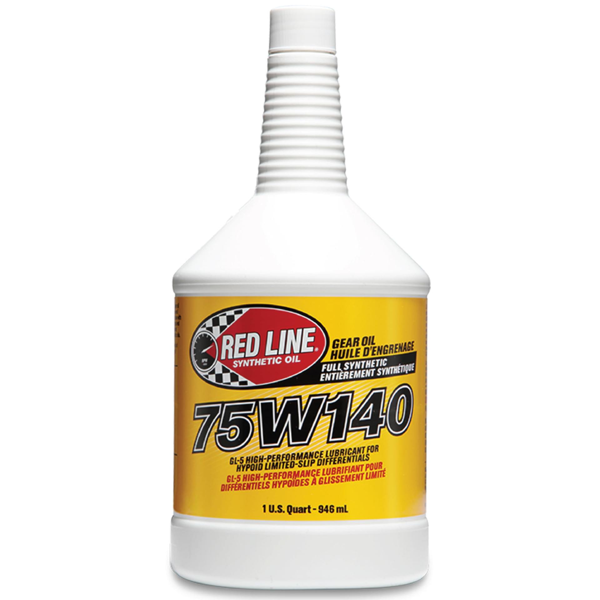 RED LINE 57914 75W140 GL-5 Synthetic Gear Oil for Hypoid Limited Slip Differentials - 1 Quart - High quality product image showing RED LINE 57914 75W140 GL-5 Synthetic Gear Oil for Hypoid Limited Slip Differentials - 1 Quart details and features